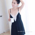 2016 summer new V-neck sweet lace spaghetti strap sexy pajamas nightdress home service with a chest pad